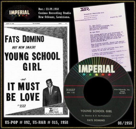 FATS DOMINO - YOUNG SCHOOL GIRL
