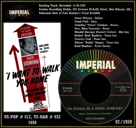 FATS DOMINO - I'M GONNA BE A WHEEL SOME DAY