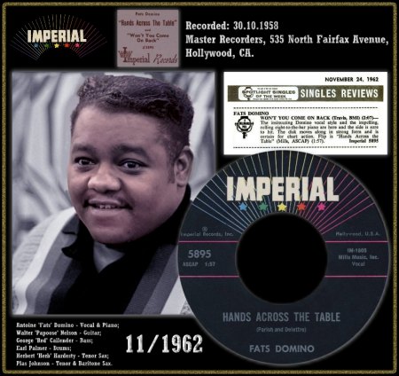 FATS DOMINO - HANDS ACROSS THE TABLE