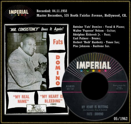 FATS DOMINO - MY HEART IS BLEEDING