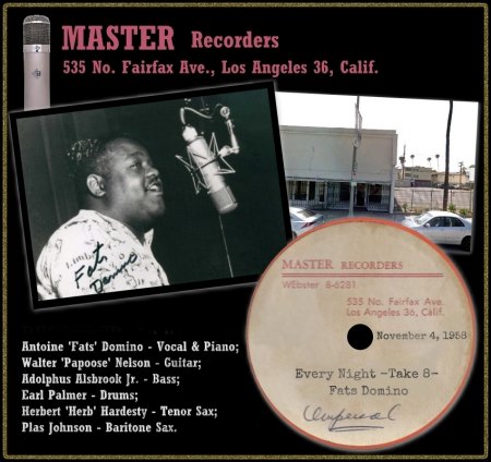 FATS DOMINO - EVERY NIGHT [1958] TAKE 8