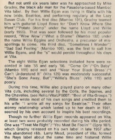 WILLIE EGAN(S)