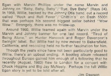 WILLIE EGAN(S)