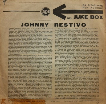 JOHNNY RESTIVO-Wo ist "The Shape I'm In" ?