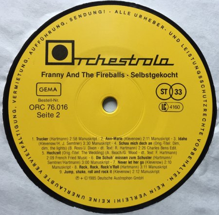 FRANNY AND THE FIREBALLS