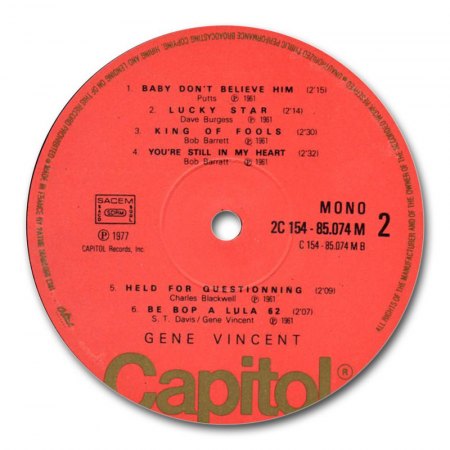 GENE VINCENT LP's