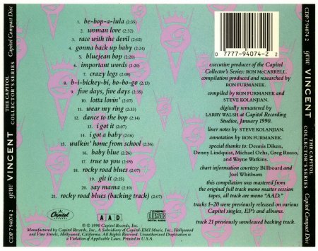 GENE VINCENT CD's