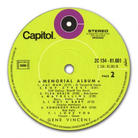 GENE VINCENT LP's