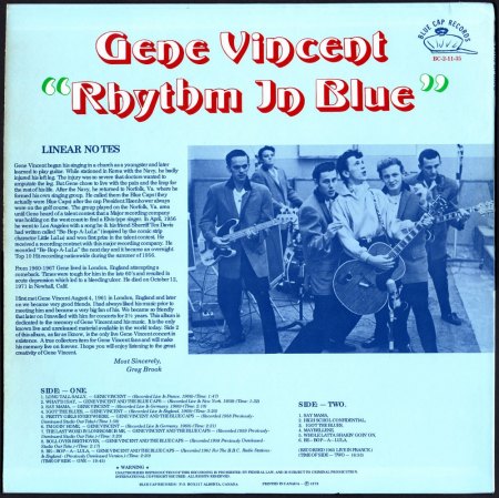 GENE VINCENT LP's