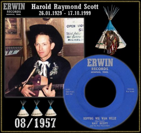 RAY SCOTT - BOPPIN' WIG WAM WILLIE [SINGLE 1957]