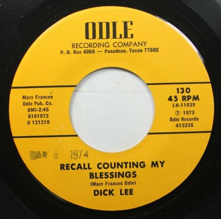 DICK LEE - America's Golden Boy
