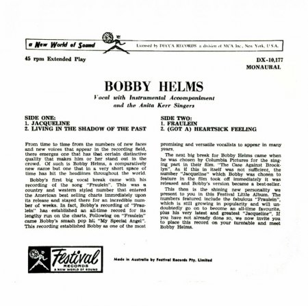 BOBBY HELMS