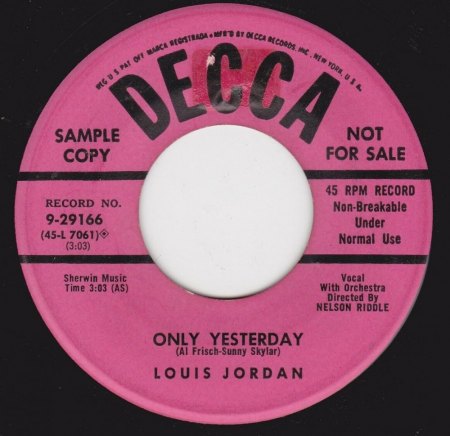 LOUIS JORDAN - Kurz-Bio und Disco