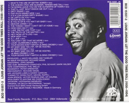 LOUIS JORDAN - CD's