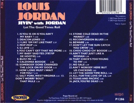 LOUIS JORDAN - CD's