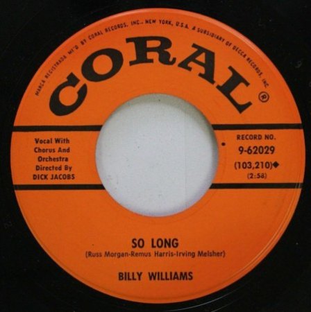 BILLY WILLIAMS - Kurz-Bio, Discos etc.