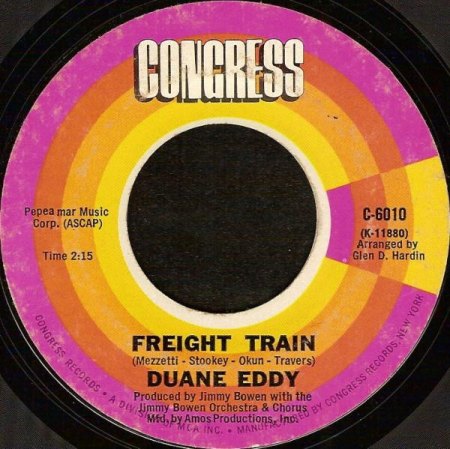 Duane Eddy - Kurz-Bio und USA-Veröffentlichungen