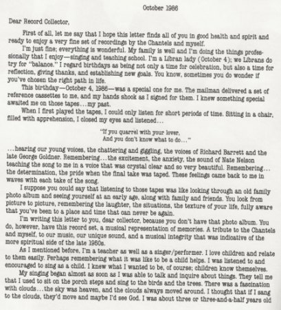 THE CHANTELS (female Doo Wop)