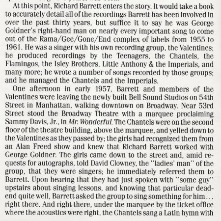 THE CHANTELS (female Doo Wop)