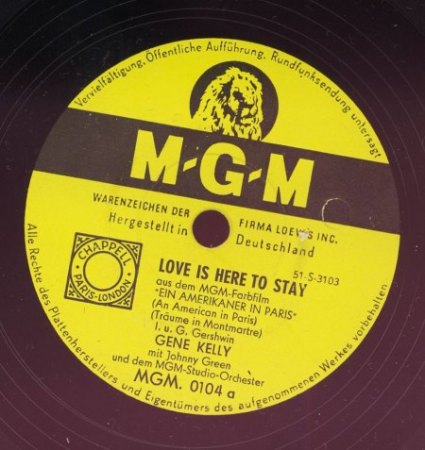 GENE KELLY - frühe MGM Single - Soundtrack Klassiker