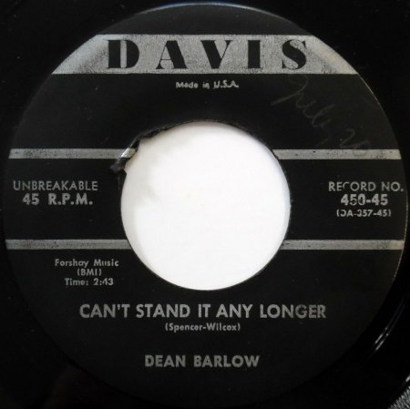 DEAN BARLOW & THE CRICKETS
