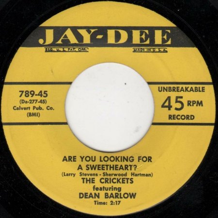 DEAN BARLOW & THE CRICKETS