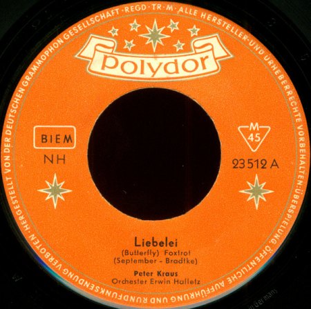 Polydor-Singles von Peter Kraus