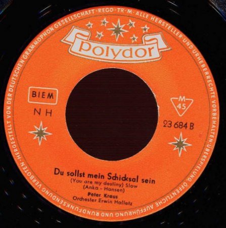 Polydor-Singles von Peter Kraus