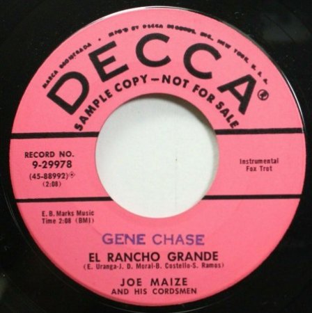 JOE MAIZE AND HIS CORDSMEN