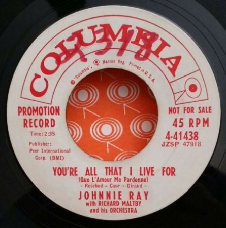 JOHNNIE RAY - Kurz-Bio, Disco u. seine Singles