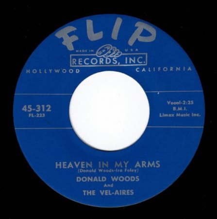DONALD WOODS and THE BEL-AIRES alias VEL-AIRES