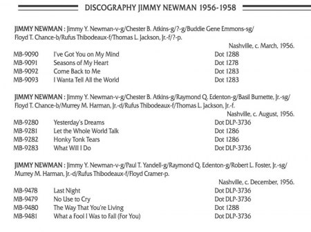 JIMMY NEWMAN, später mit 'C'