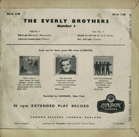 Everly Brothers - London EP's England
