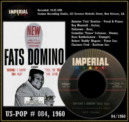 FATS DOMINO - BEFORE I GROW TOO OLD