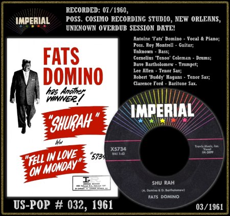 FATS DOMINO - SHU RAH