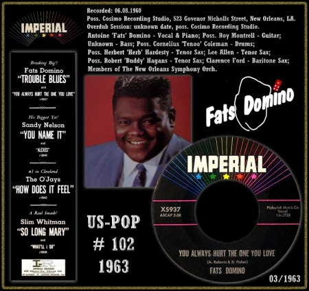FATS DOMINO - YOU ALWAYS HURT THE ONE YOU LOVE