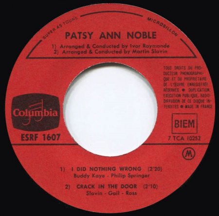 PATSY ANN NOBLE