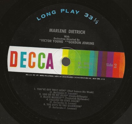 MARLENE DIETRICH - Rare Recording