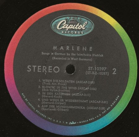 MARLENE DIETRICH - Rare Recording