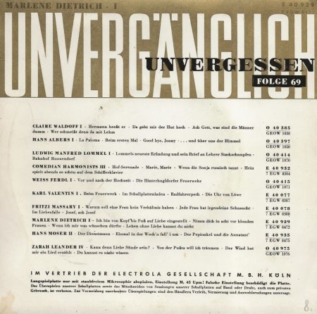 MARLENE DIETRICH - Rare Recording