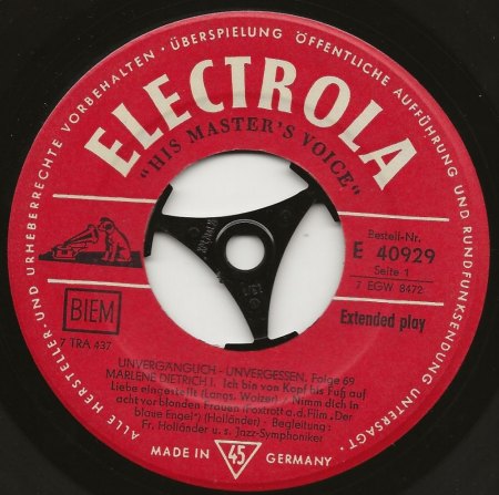 MARLENE DIETRICH - Rare Recording