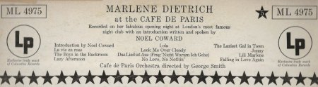 MARLENE DIETRICH - Rare Recording