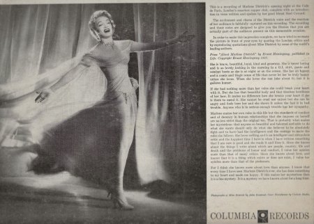 MARLENE DIETRICH - Rare Recording