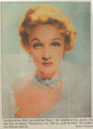 MARLENE DIETRICH - Rare Recording