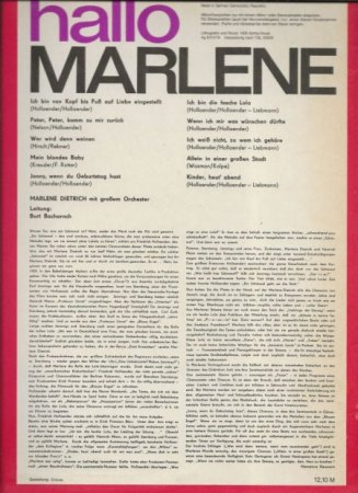 MARLENE DIETRICH - Rare Recording