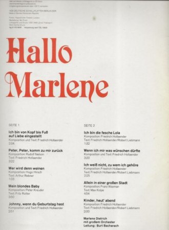 MARLENE DIETRICH - Rare Recording