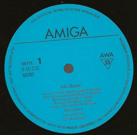 MARLENE DIETRICH - Rare Recording