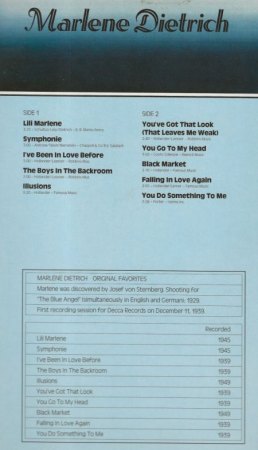 MARLENE DIETRICH - Rare Recording