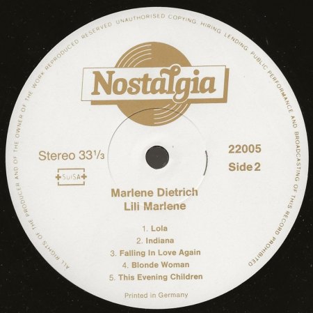 MARLENE DIETRICH - Rare Recording