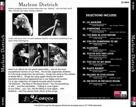 MARLENE DIETRICH - Rare Recording